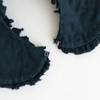 G.D COTTON SILK FRILL COLLAR #Navy [no.7369]