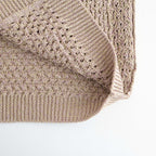 double honeycomb mesh-knit buttonless C/D #sand beige mix [WXSP-UW112]