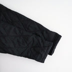 BANGALORE SILK PLAIN PADDED NO COLLAR DOUBLE COAT #9900 BLACK [NMDS26552]