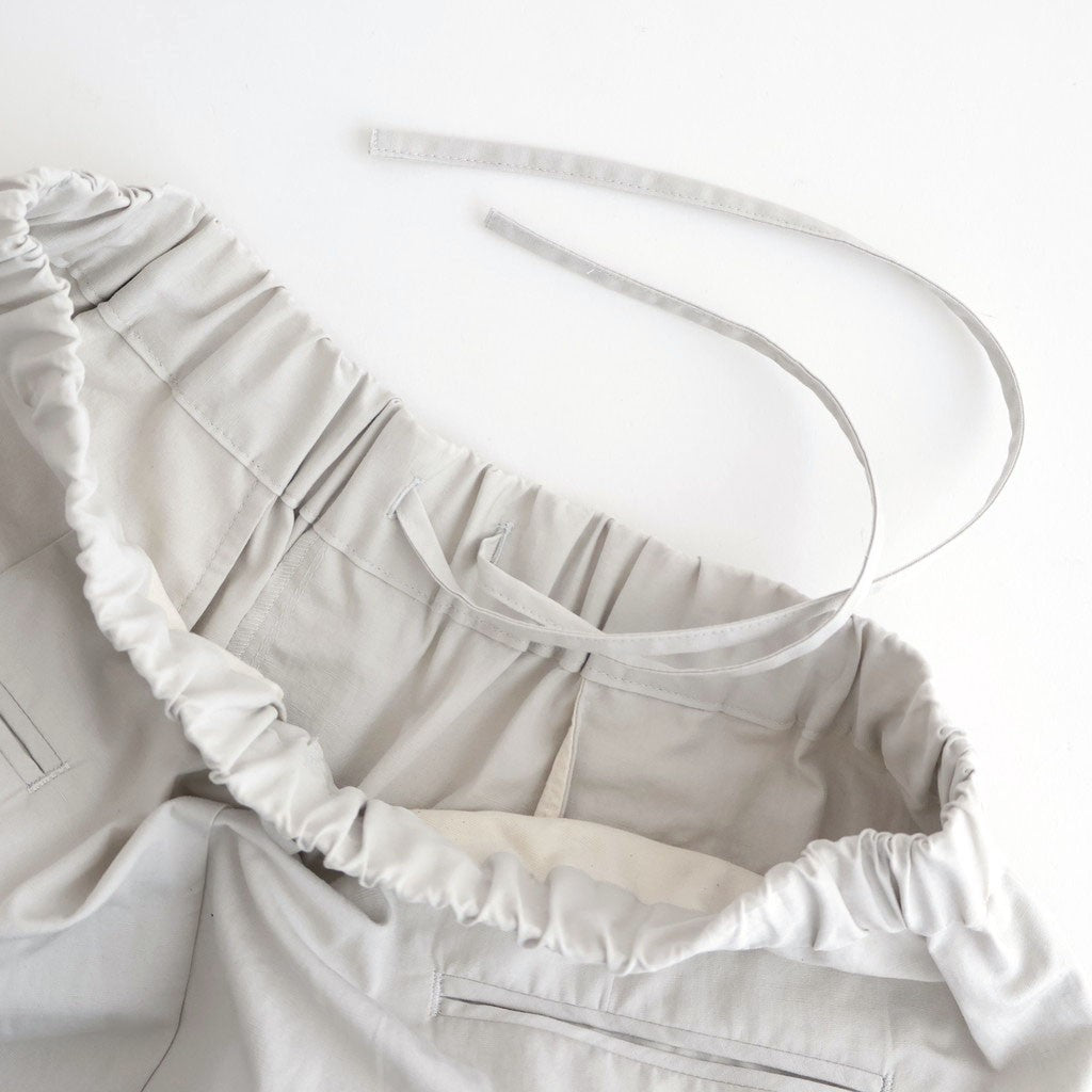 COTTON/LINEN DYED WEATHER 2TUCK WIDE EASY PANTS #9200 LT.GREY [GNMDS2502CLW]