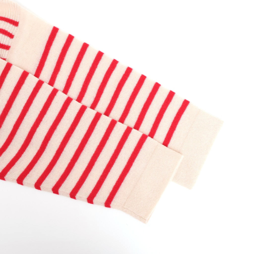 Basque pullover (boat neck) #ivory×red [mdm02-01]