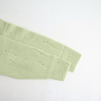 royal baby alpaca damage pattern-knit P/O #light melon green [WXFL-UW130]