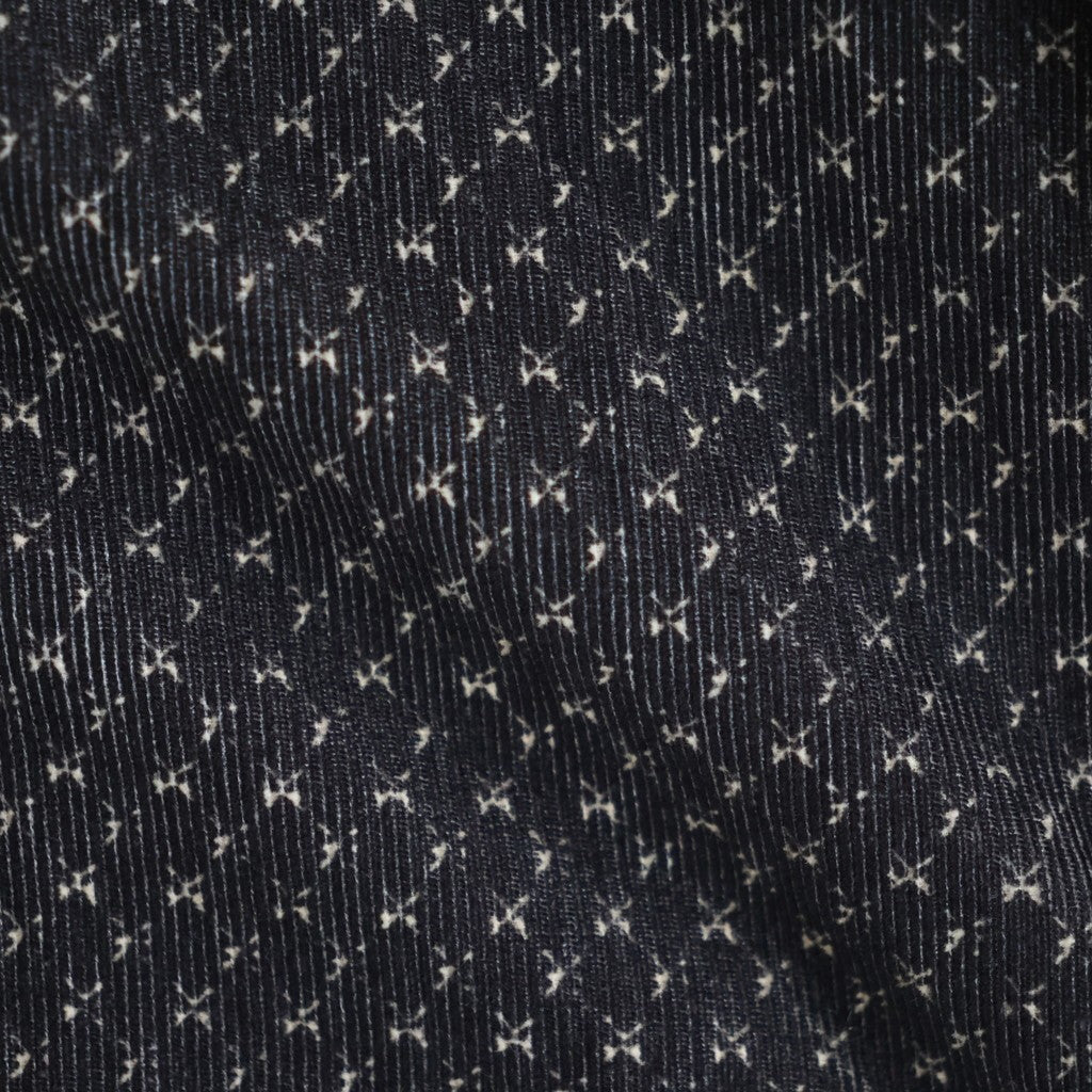 MINI CORDUROY CROSSHATCH PRINT EASY PANTS #3991 NVY (NAVY/IVORY) [NSL26584]