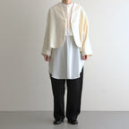 薄氷の汀 Tucked kraplap vest #ecru [TLF-125-ac001-tp]