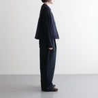 【 LONDON TRADITION × UNFIL 】wool blend double face zip-up vest #navy [WVFL-UW133]
