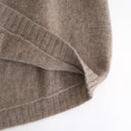 静寂：Knit cape vest #dark beige [13253-14106]