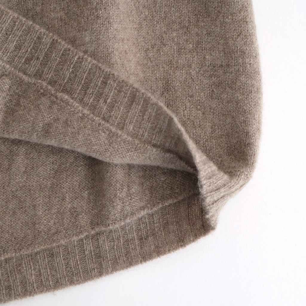 静寂：Knit cape vest #dark beige [13253-14106]