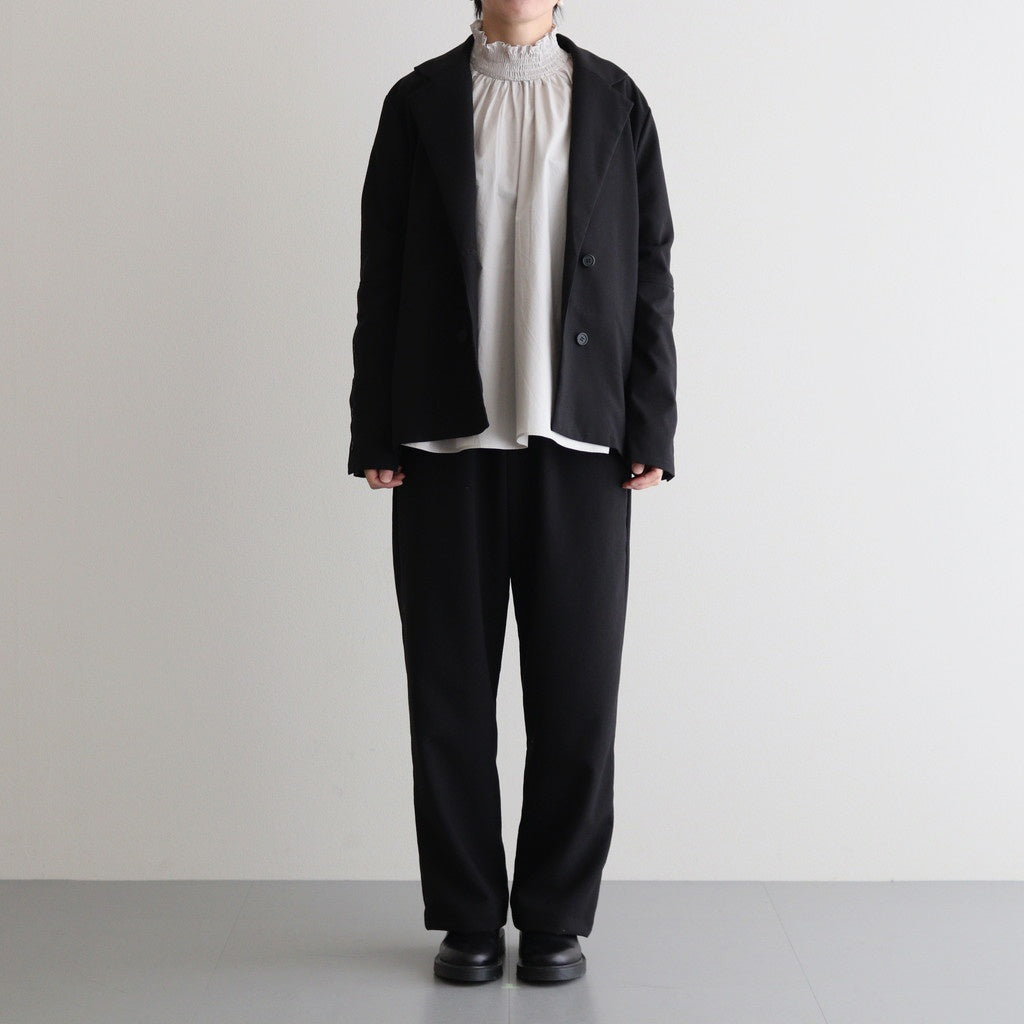 Wool linen like easy pants #Black [1470-002]