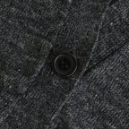 12GG 1PLY LINEN PLAIN V-NECK 1 BUTTON CARDIGAN #9800 CHARCOAL [GNSL23302]