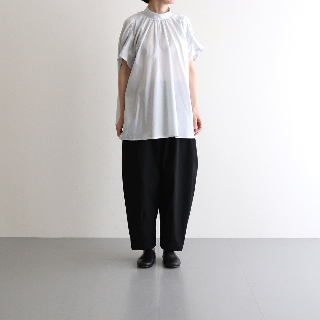 静寂の欠片 half sleeve back open blouse #Blue gray [TLF-225-sh008-la]