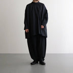 明滅する風景 Back open rectangle blouse #black/grey [TLF-125-sh005-gp]