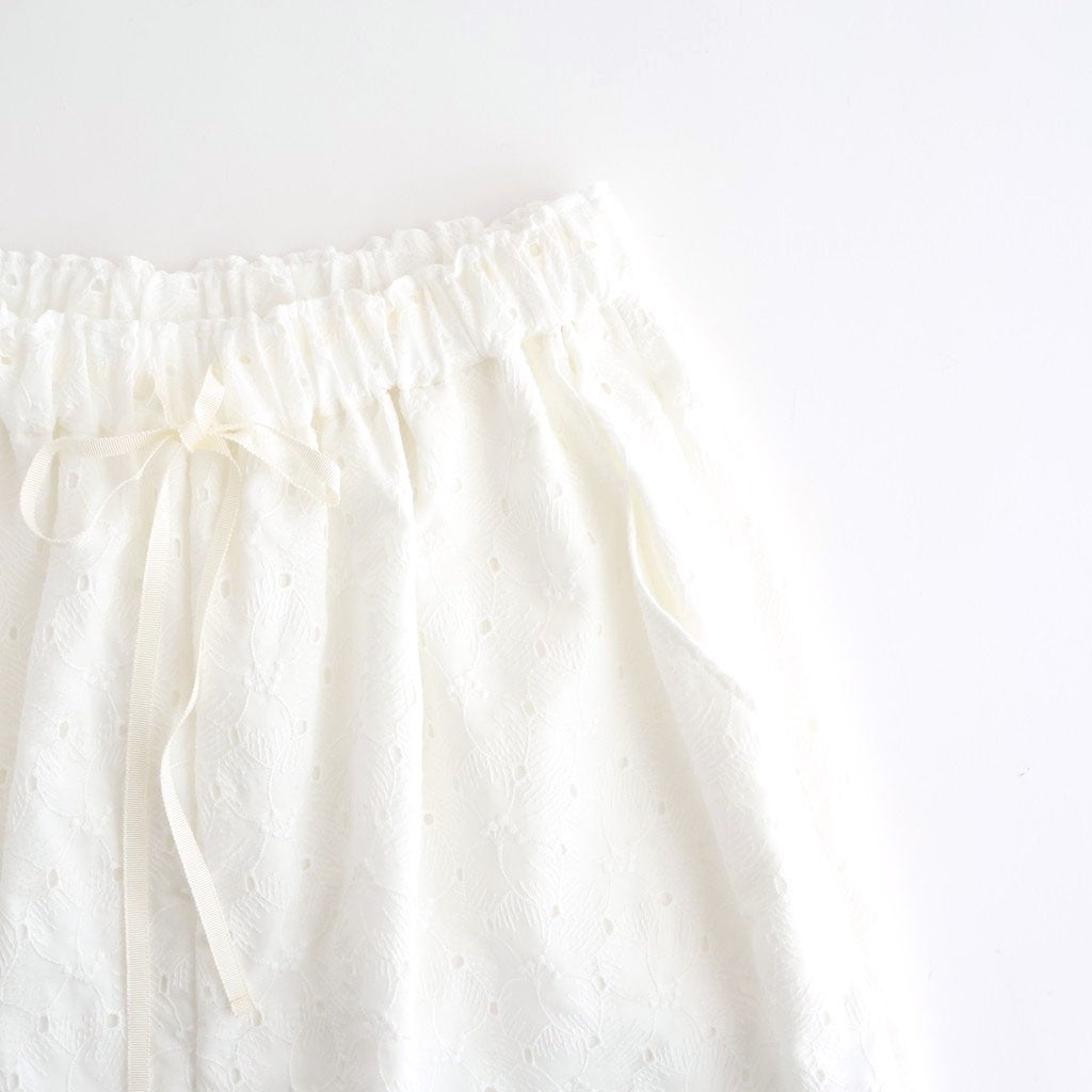 ⼼の花苑 Relaxed-fit trousers #white [TLF-226-PT007-ec]