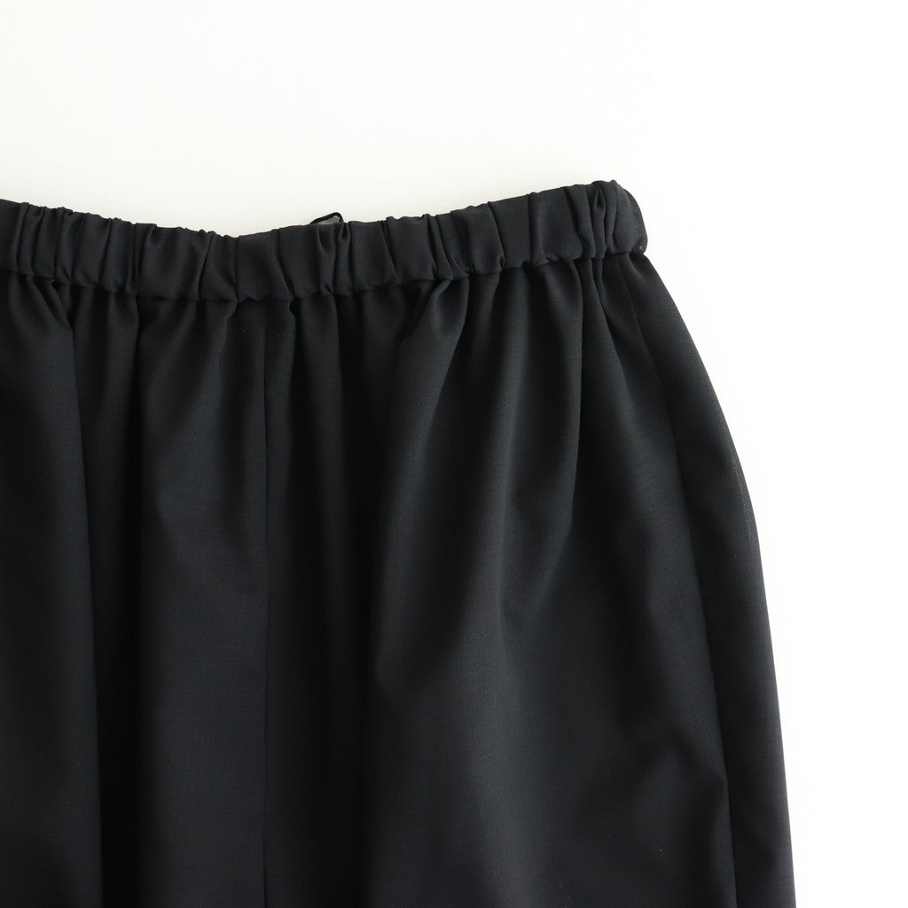 輝かしい影 Elastic waist wrap pants #Black [TLF-225-pa004-em]