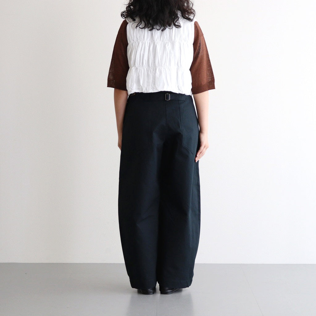 GARMENT DYE LAWN SHIRRING VEST #White [no.7521]