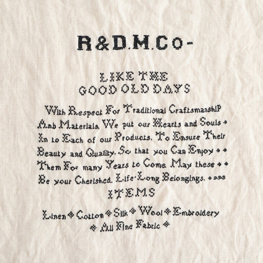GOOD OLD DAYS CROSS STITCH BAG #Amtique White × Black [no.8006]