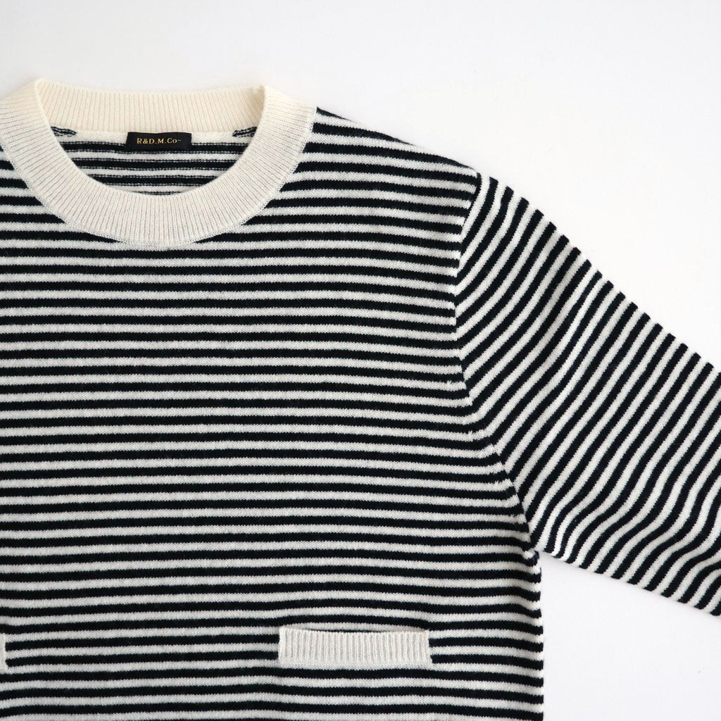 WOOL CASHMERE POCKET PULLOVER #Border [no.7803]