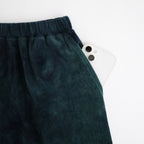 tie-dyed cotton velour flared skirt #navy × pine green [WXFL-UW117]