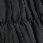 SHIRRING VEST #Black [no.8003]