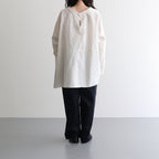 乾いた庭：ヘムレースオーバーシャツ #powder pink [13261-05207]