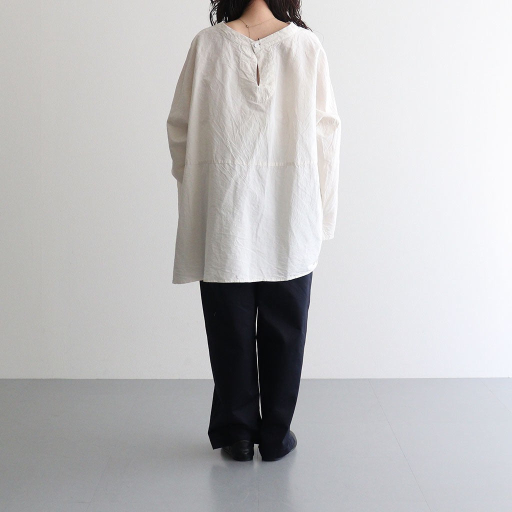 乾いた庭：ヘムレースオーバーシャツ #powder pink [13261-05207]