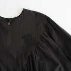 うすれかけた記憶 Embroidered yoke dress #black [TLF-226-OP009-csl]