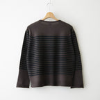 Stripe Long-sleeved Tee #Brown x Black [Oni068]