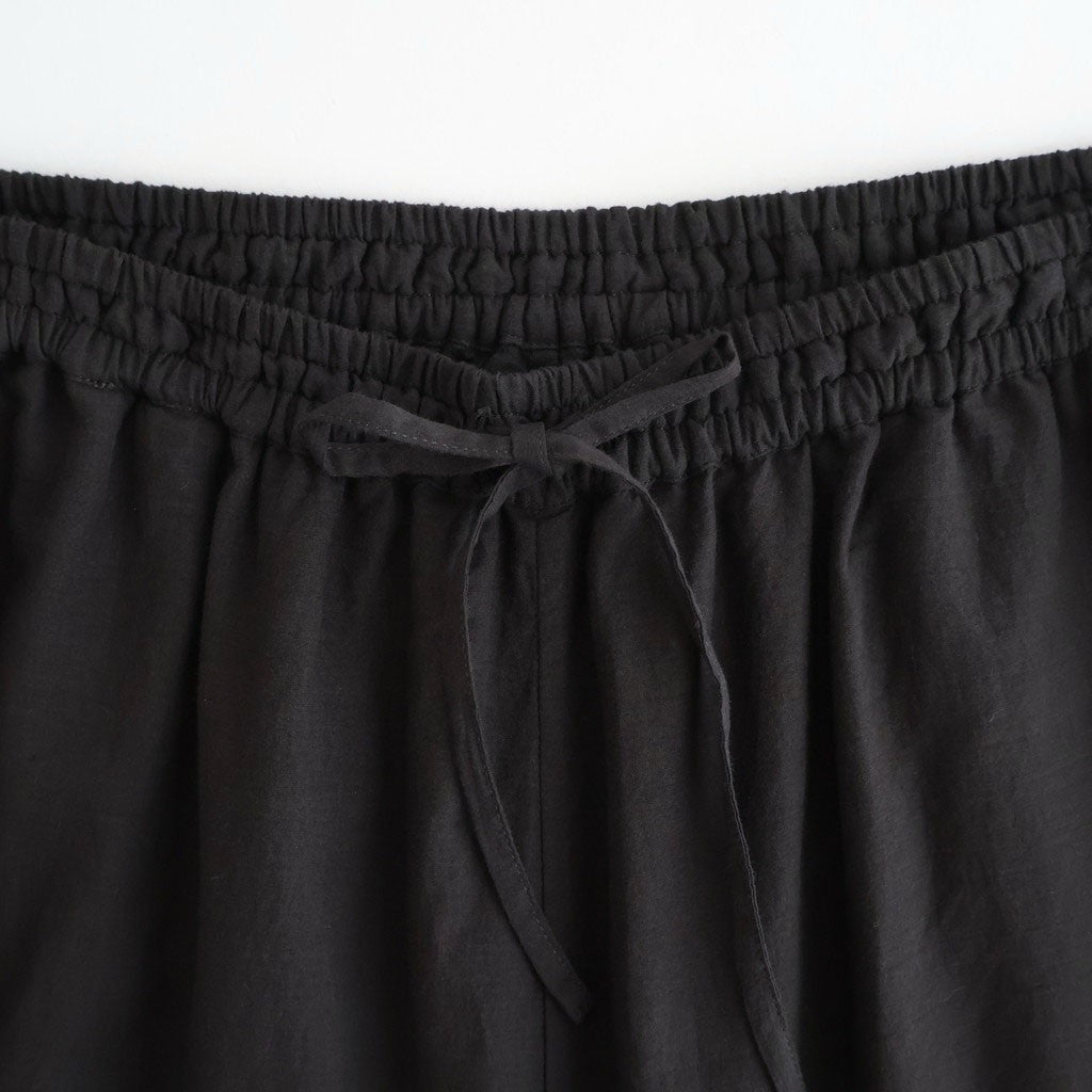 80s VOILE PLAIN WITH CUT WORK LACE EASY PANTS #9900 BLACK [INSL26345]