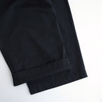 COTTON/LINEN DYED WEATHER 2TUCK WIDE EASY PANTS #9900 BLACK [GNMDS2502CLW]