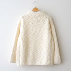 random wool & woolen cotton high-neck P/O #off white [WVFL-UW121]