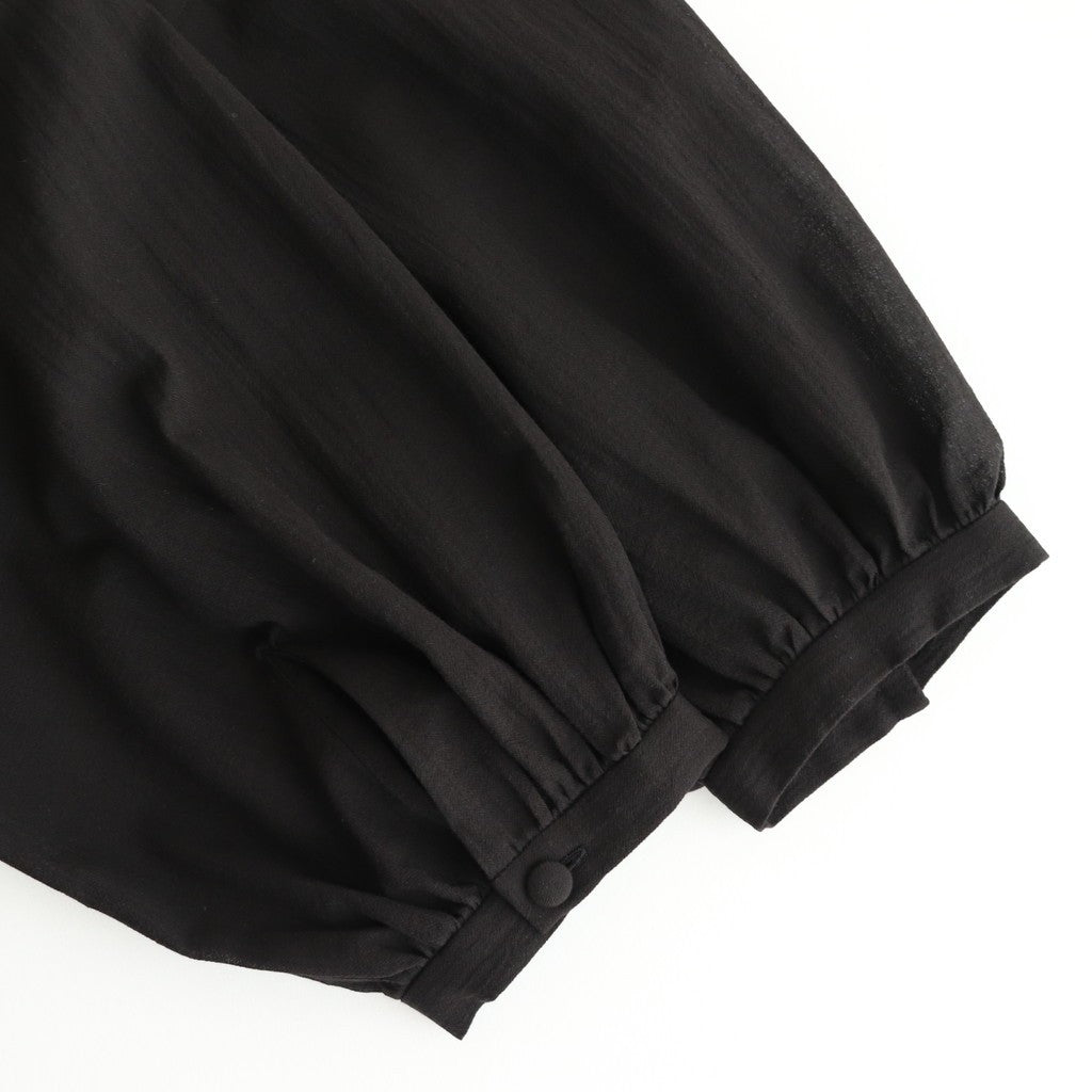 半透明の沈黙 Flare blouse #Black [TLF-225-sh009-cdv]