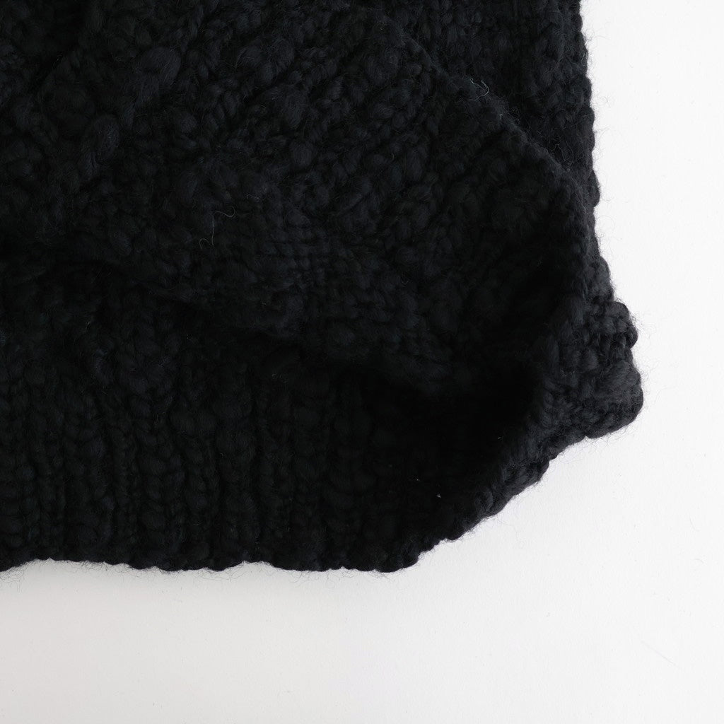 夜を紡ぐ Knitted cardigan #black [TLF-126-hkn003]