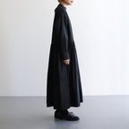 明滅する風景 Stand collar shirt dress #black/grey [TLF-125-op007-gp]