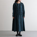 一瞬の花：Gathered dress #abyssal blue [11261-10111]