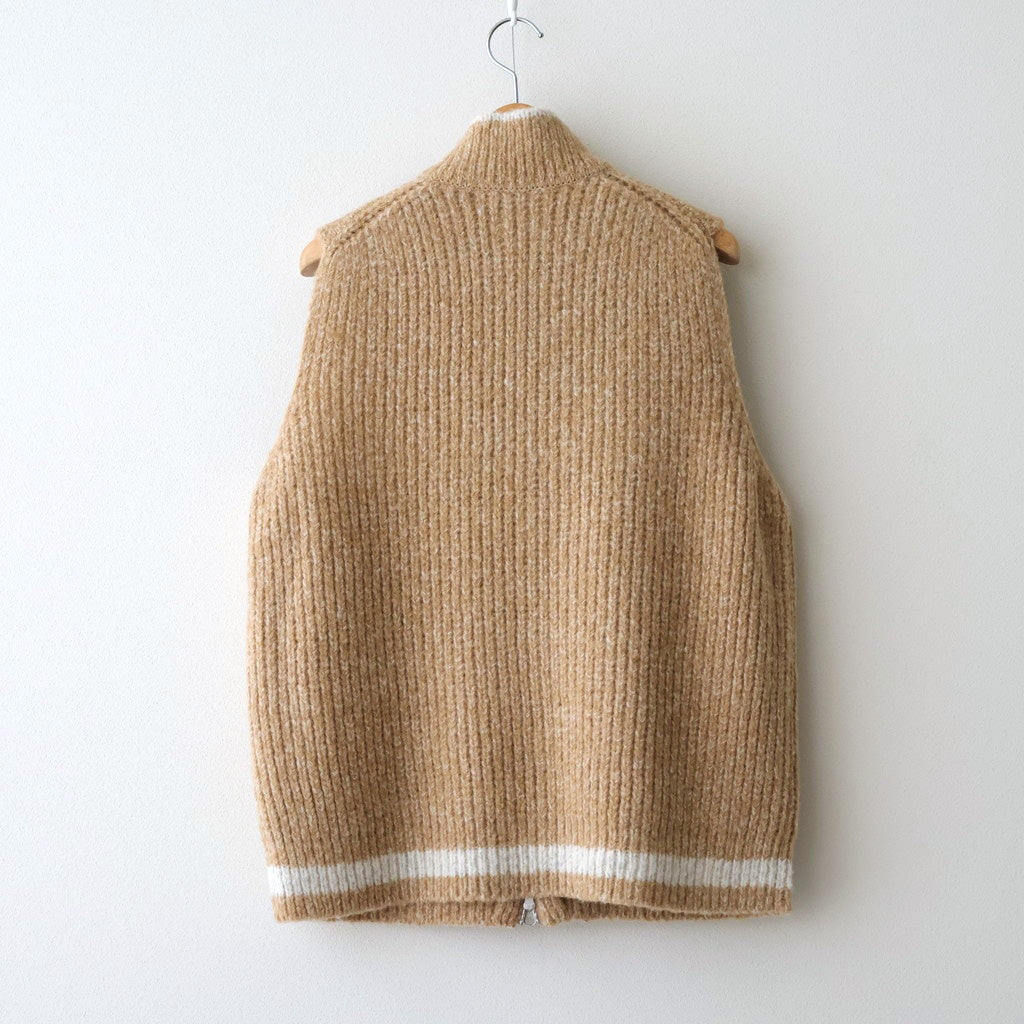 Blushed knit vest #Beige [252804]