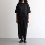 輝かしい影 Elastic waist wrap pants #Black [TLF-225-pa004-em]