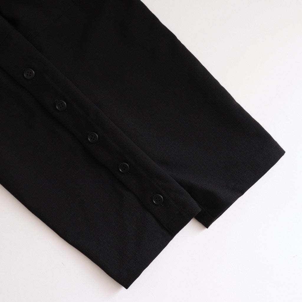 Wool linen like easy jacket #Black [1479-006]