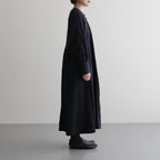 冬の肖像 Square Neck tucked dress #black [TLF-126-op006-cst]