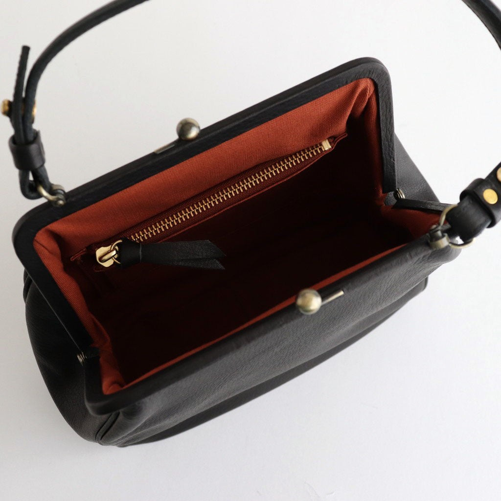 plain gama hand bag-square #black