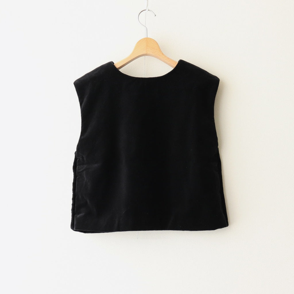 BROWN BEARS VELVET BUTTON BIB #Black [no.7217]