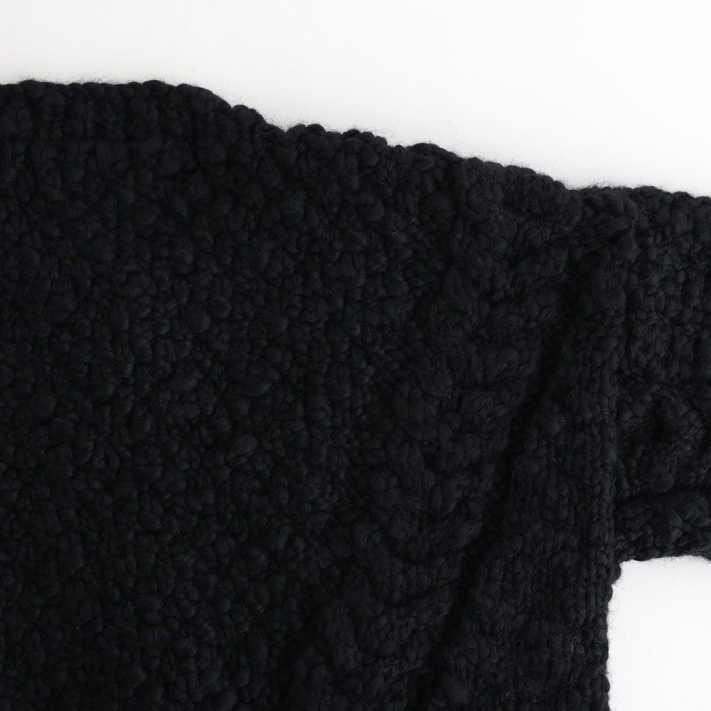 夜を紡ぐ Knitted cardigan #black [TLF-126-hkn003]