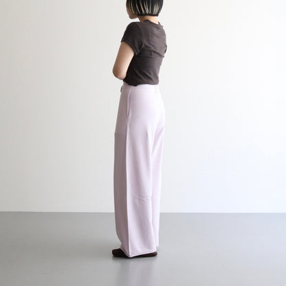 brushed silk cotton wide straight pants #lilac [WVFL-UW103]