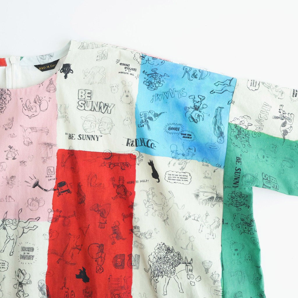 MOSAIC GRAFFITI PULLOVER DRESS #Multi [no.7964]