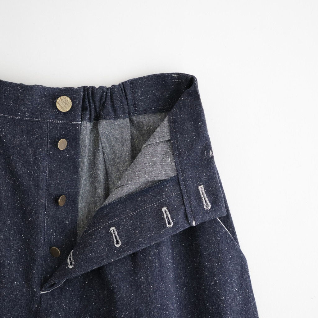 夜の散歩 Wide tapered trousers #Navy [26F-PT062-CSD]