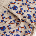 maison de montage / Panier de fleurs No sleeve cardigan #ivory / blue [mdm01-01]