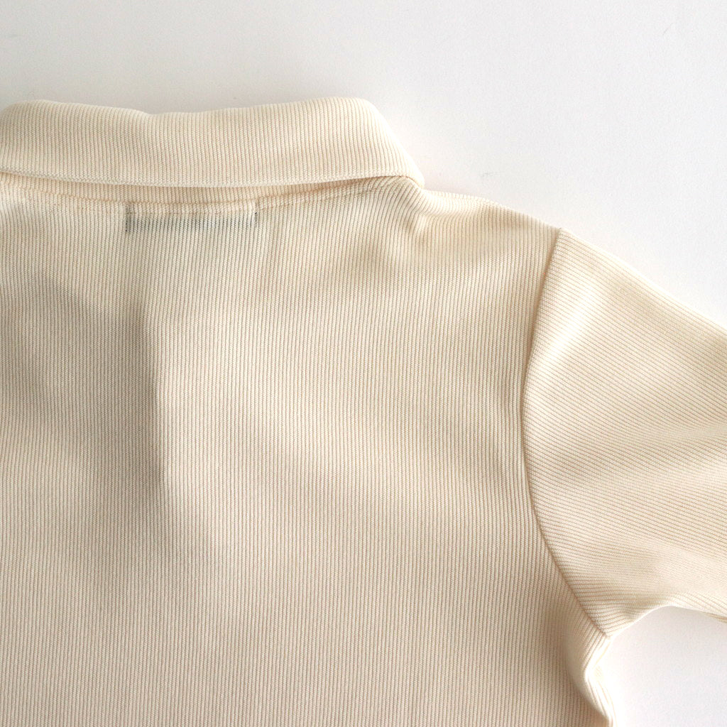 Corduroy like pullover polo #Ivory [1477-001]