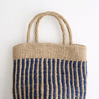 STRIPE SISAL BAG #8137 BLUE/NATURAL [ANSL2501]