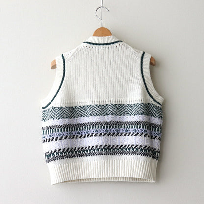 family traditions knit vest #Off white [251803]