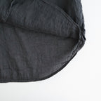 AUTO LOOM LINEN/COTTON PLAIN OVERDYE OPEN COLLAR S/SL SHIRTS #991D C.BLACK [IMDSH2612LCD]