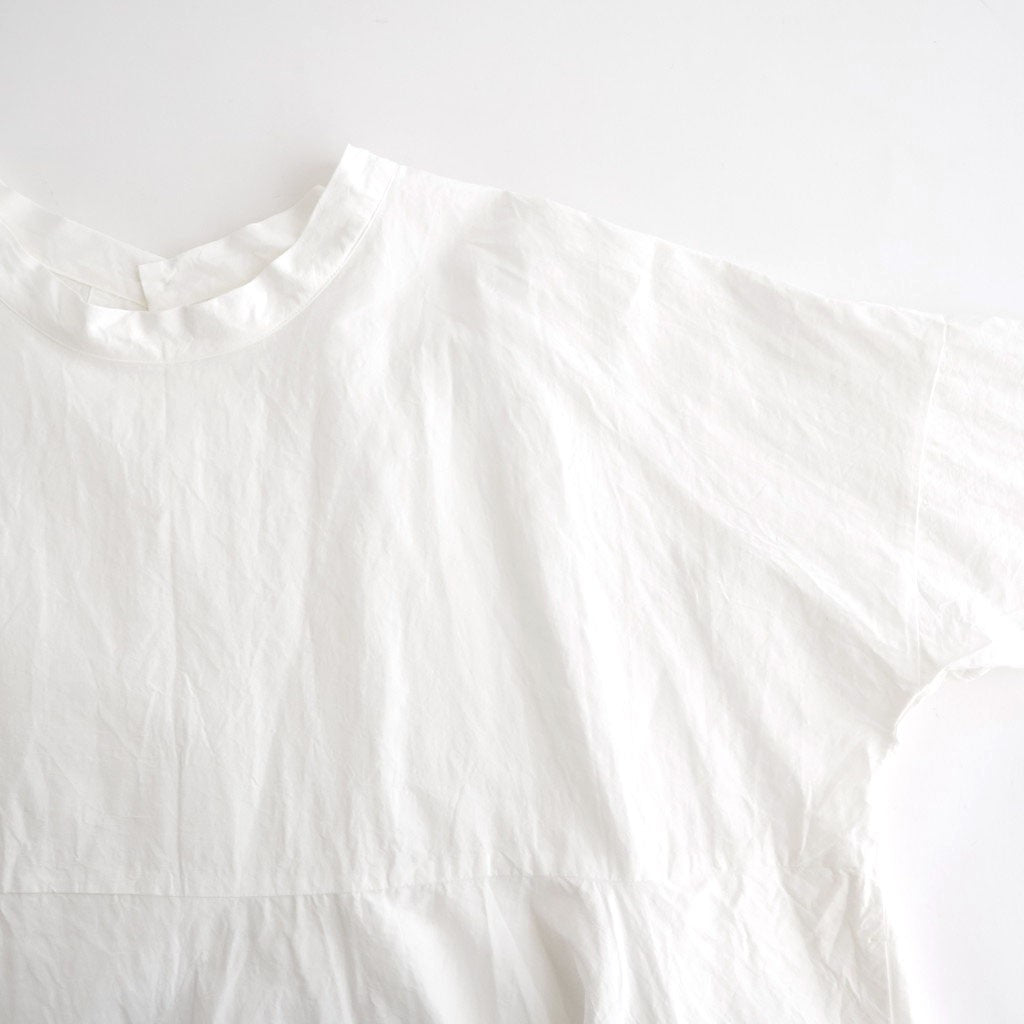 乾いた庭：ヘムレースオーバーシャツ #white [13261-05207]