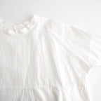 乾いた庭：ヘムレースオーバーシャツ #white [13261-05207]